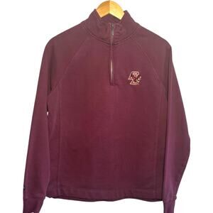 Vintage JanSport Boston College BC Eagles 1/4 Zip Maroon Pullover Sweatshirt